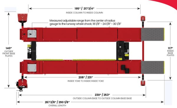 Rotary ARO16 16,000 lb ALI Certified Four-Post Open-Front Alignment Lift + Rolling Jacks - Image 3