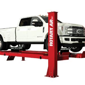 Rotary ARO22 22,000 lb ALI Certified Four-Post Heavy-Duty Open-Front Alignment Lift + Rolling Jacks
