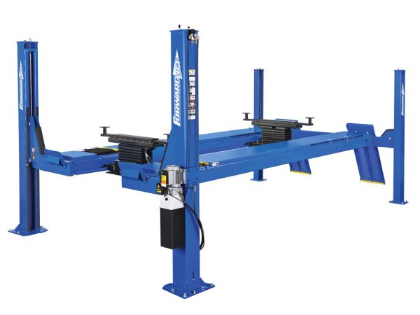 Forward Lift CROA14-EL 14,000 LB. ALI Certified Alignment Four-Post Lift + Rolling Jacks - 215” Max Wheelbase