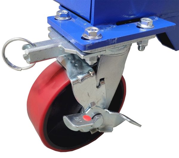 The iDEAL LT-PT3300DC-X is a 3,300 lb. portable, high-rise commercial / industrial grade 12V DC battery powered electric-hydraulic lift table, incorporating a multi-adjustable powertrain platform primarily designed to assist with controlled lifting & lowering tasks to safely remove, replace or service heavy vehicle powertrain components such as engines, transmissions, drive-axle & transaxle assemblies, or other similar heavy components. The LT-PT3300DC-X comes standardly equipped with a durable powertrain platform that includes extendable length, tilt & height adjustments, while also incorporating a fully operational remote hand controller & control box panel buttons for dual operational control operations. Also included is a high quality deep-cycle 12V DC sealed battery, integrated battery charger and 12V DC auxiliary outlet port. In addition, the iDEAL Powertrain 3300 lb. lift table comes standard with a pallet jack dolly with poly casters, leg support stands, front locking swivel & directional poly casters, tool tray, double lift scissors, powerful DC electric motor, dual hydraulic cylinders, tie-down anchors, and heavy duty ratchet strap. Optional Accessories include a ‘quick mount’ PT Support Stand Kit & 12V DC LED Spot Light with magnetic base. - Image 3