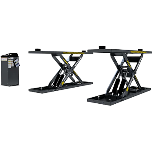 BendPak MDS-6EXTF 6,000-lb. Cap. / Mid-Rise Scissors Lift / Open Center / Extended Platform / FLUSH-MOUNT