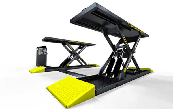 BendPak MDS-6EXTF 6,000-lb. Cap. / Mid-Rise Scissors Lift / Open Center / Extended Platform / FLUSH-MOUNT - Image 2