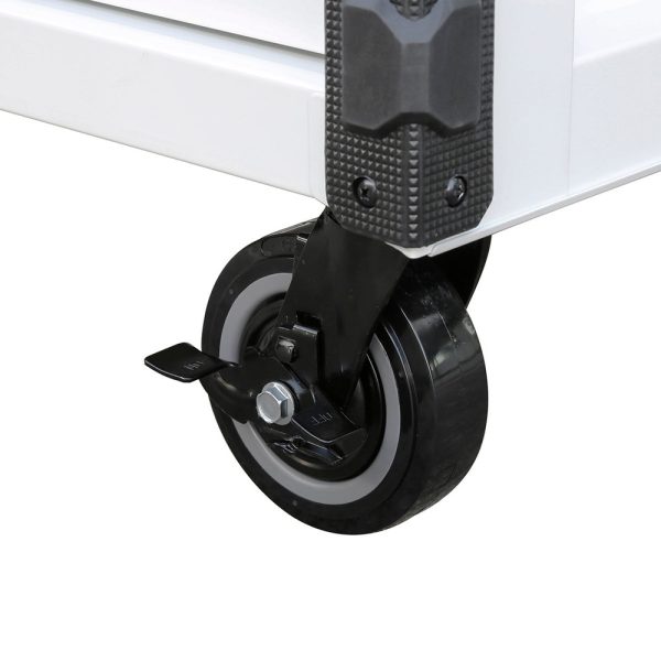 Montezuma Pro Series 36" Mechanics Cart - Gloss White w/Blue trim - Image 9
