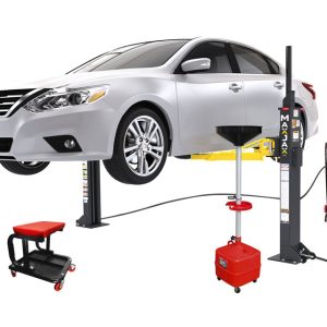 MaxJax M7K Portable Two-Post Garage Lift - Deluxe Package