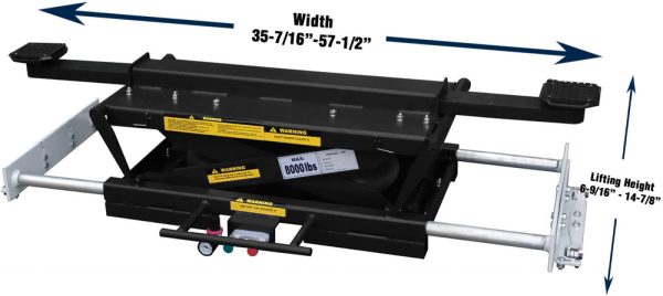 Tuxedo RAJ-8K-H Rolling Air Jack 8,000 lb. Capacity - On The Rail - Air Bag - High Mount - Image 3