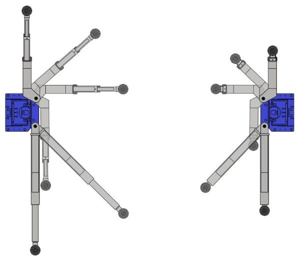 GA11KC-DX 11,000 lb 2 Post Clear Floor Direct Drive Bi-Symmetric 3 Stage Arm Lift - Image 2