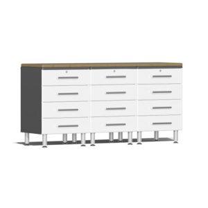 Ulti-MATE Garage 2.0 Series 4-Piece Workstation Set with Bamboo Worktop