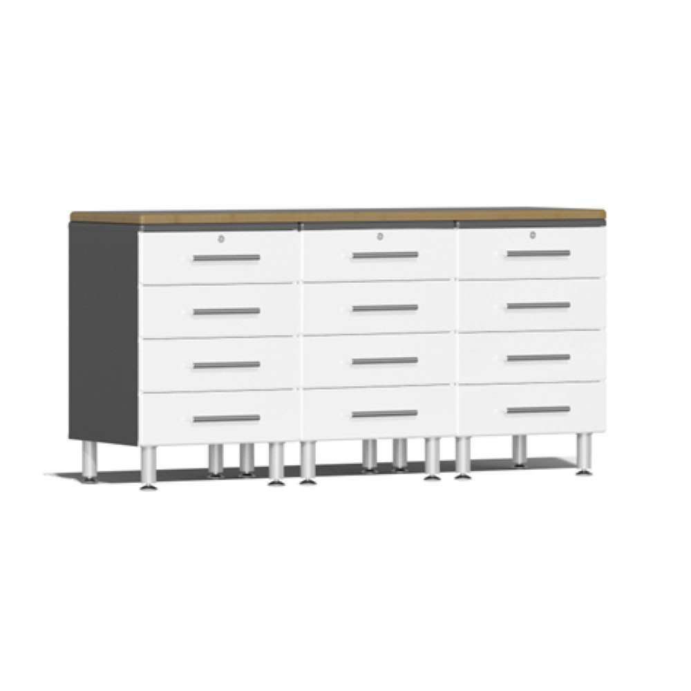 Ulti-MATE Garage 2.0 Series 4-Piece Workstation Set with Bamboo Worktop 1 Ulti-MATE Garage 2.0 Series 4-Piece Workstation Set with Bamboo Worktop