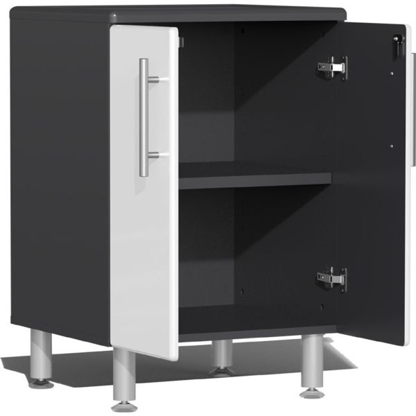 Ulti-MATE Garage 2.0 Series White Metallic 10-Piece Set with Dual Workstation - Image 5