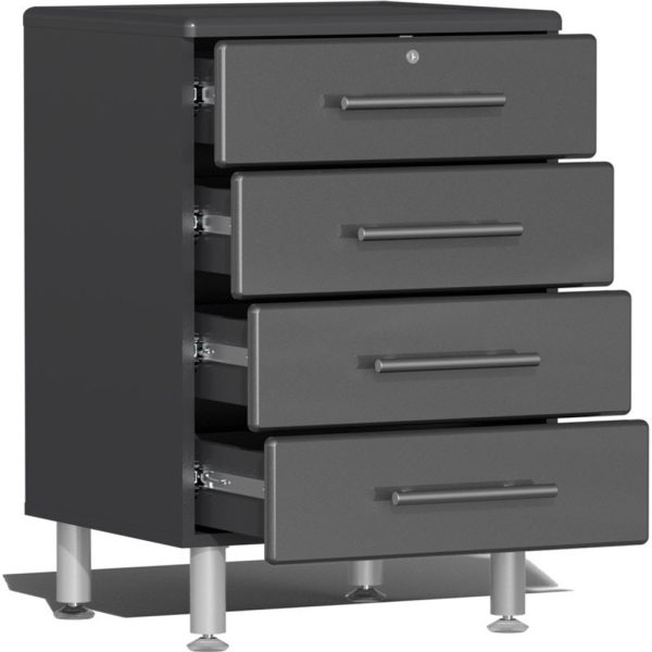 Ulti-MATE Garage 2.0 Series Grey Metallic 10-Piece Set with Dual Workstation - Image 5