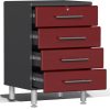 Ulti-MATE Garage Cabinets 2.0 Series Red Metallic 6-Piece Set with Bamboo Top - Image 5
