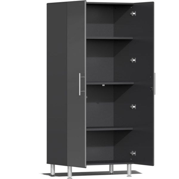 Ulti-MATE Garage 2.0 Series Grey Metallic 10-Piece Set with Dual Workstation - Image 3