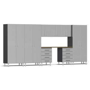 Ulti-MATE Garage 2.0 Series 9 Piece Kit with Bamboo Worktop