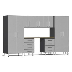 Ulti-MATE Garage 2.0 Series 8 Piece Kit with Bamboo Worktop