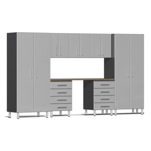 Ulti-MATE Garage 2.0 Series 8 Piece Kit with Bamboo Worktop