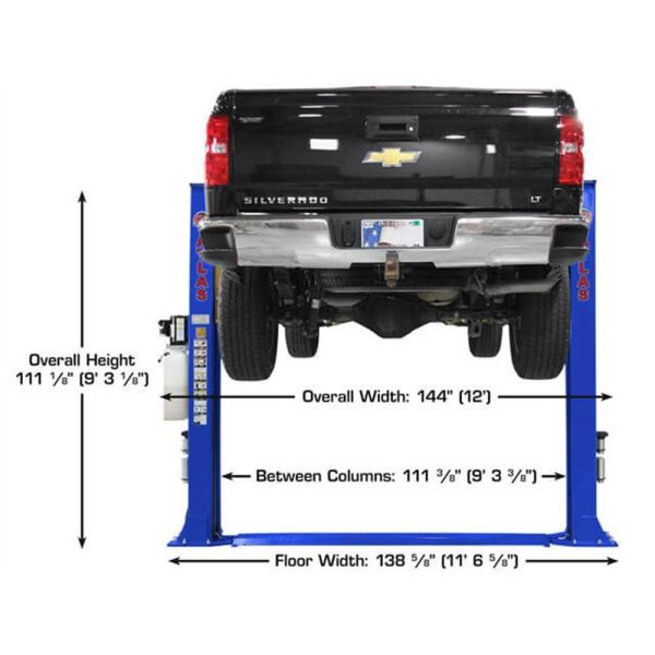 Atlas Platinum PVL9BP ALI Certified Commercial Baseplate 9,000 lb. Capacity 2-Post Lift - Image 3