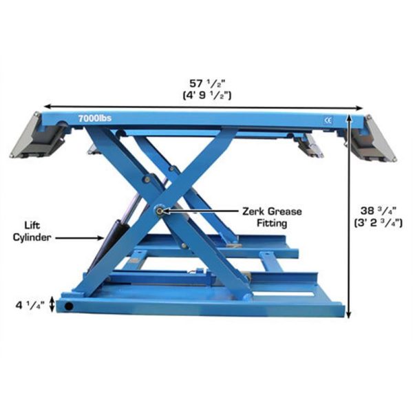 Atlas 7K-Kwik-Bay Portable Mid-Rise 7,000 lb. Capacity Scissor Lift - Image 5