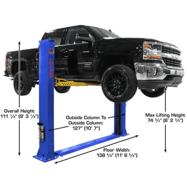 Atlas Platinum PVL9BP ALI Certified Commercial Baseplate 9,000 lb. Capacity 2-Post Lift - Image 4