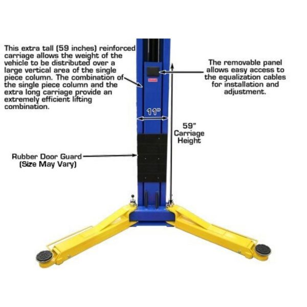 Atlas OHX10000X Commercial Grade Extra Tall 10,000 lb. Capacity 2-Post Lift - Image 8