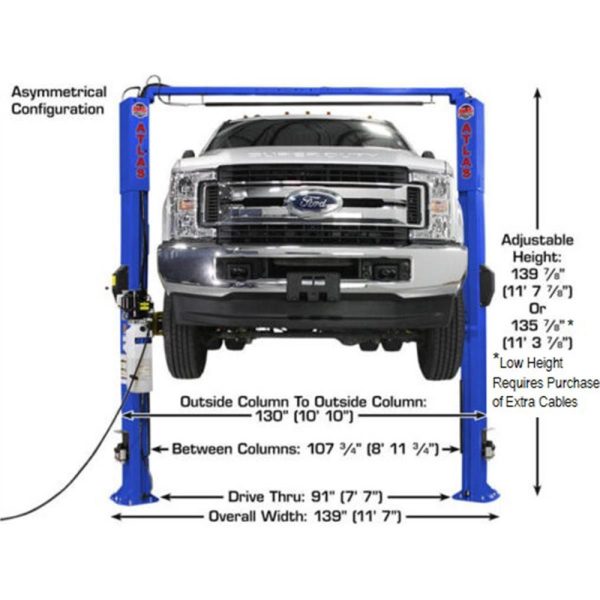 Atlas Platinum PVL10 ALI Certified 10,000 lb. Capacity 2-Post Lift - Image 3