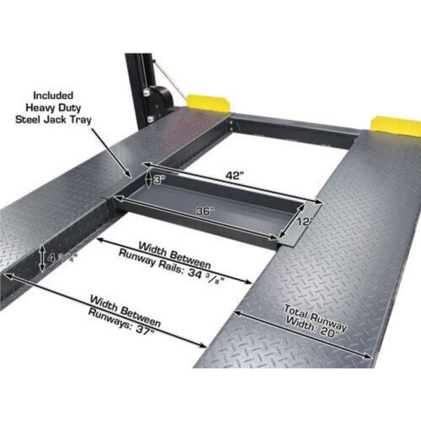 Atlas 408SL Super Deluxe Portable Hobbyist 8,000 lb. Capacity 4-Post Lift - Image 4