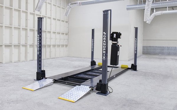 BendPak GP-9XLT GrandPrix Series 9,000 Lb. ALI Certified 4-Post / High Rise / Ext. Length / Includes Caster Kit, Drip Trays, Mobile Jack Tray, Aluminum Ramps - Image 5