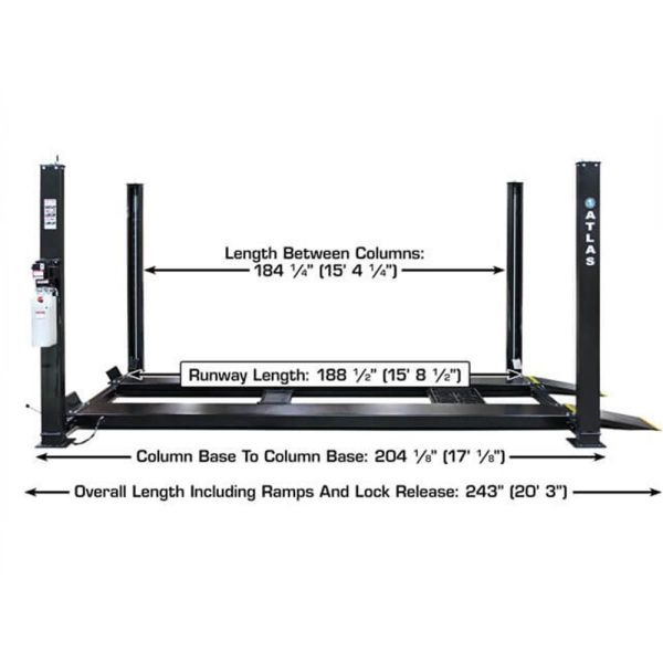 Atlas Apex 9 ALI Certified 9,000 lb. Capacity 4-Post Lift - Image 8