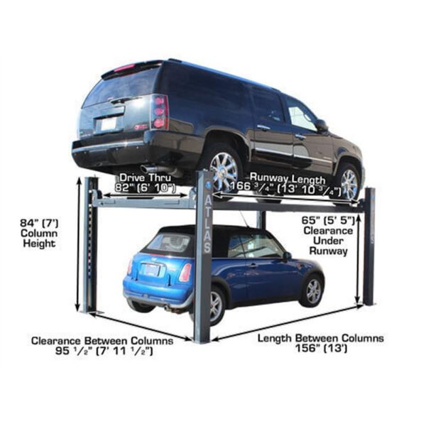 Atlas 408SL Super Deluxe Portable Hobbyist 8,000 lb. Capacity 4-Post Lift - Image 6