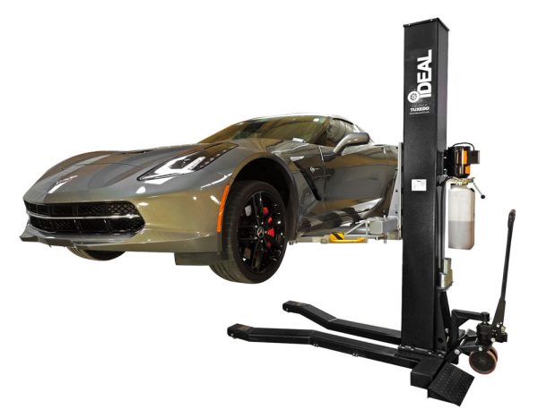 iDEAL MSC-6KLP 6,000 lb. Low Profile Mobile Single Post Lift - Black Edition - Image 3
