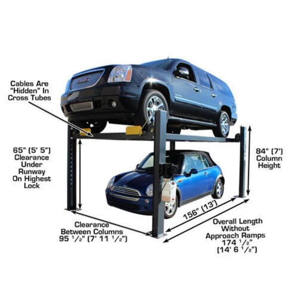 Atlas 408SL Super Deluxe Portable Hobbyist 8,000 lb. Capacity 4-Post Lift - Image 7