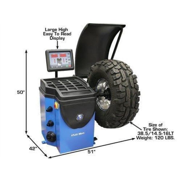 Atlas TC229 Rim Clamp Tire Changer + WB41 Wheel Balancer Combo Package - Image 5