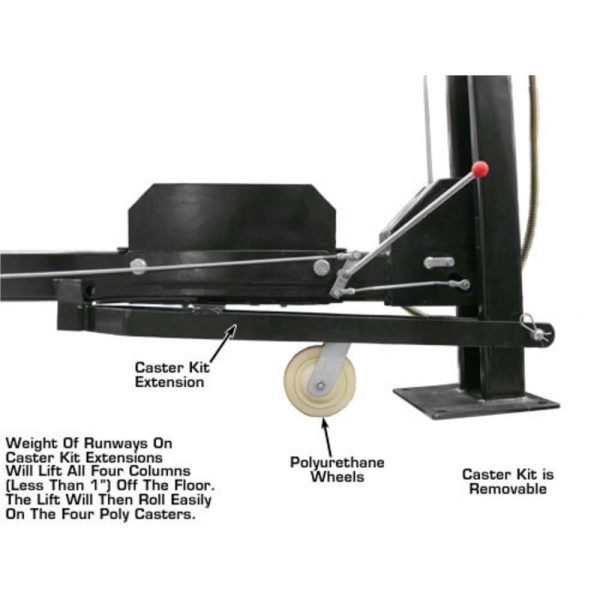 Atlas PRO8000EXT 4 Post Lift + RJ35 Sliding Jacks Combo - Image 13