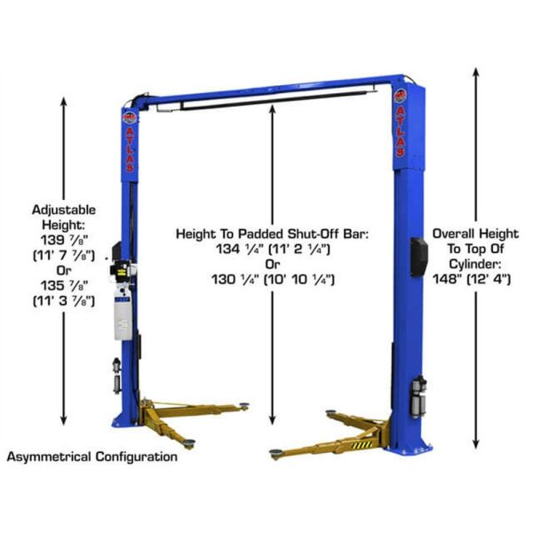 Atlas Platinum PVL10 ALI Certified 10,000 lb. Capacity 2-Post Lift - Image 5