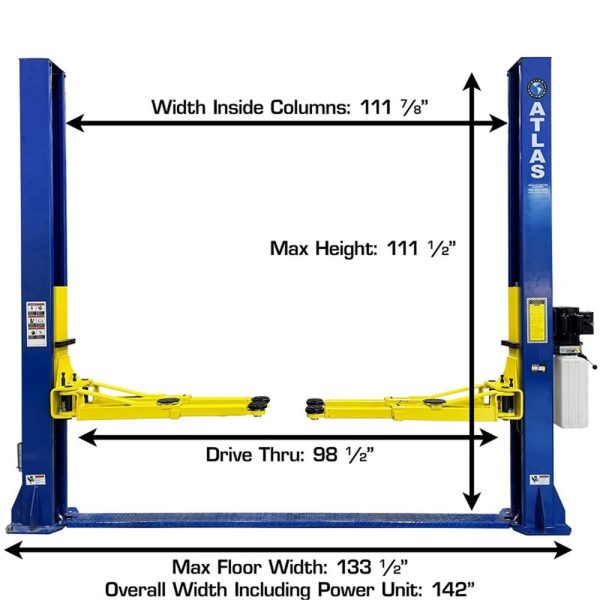 Atlas XH-TPF-9 9,000 lb. Capacity Baseplate 2-Post Lift - Image 6