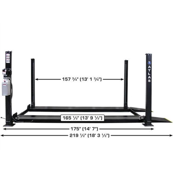 Atlas ALI Certified APEX 8 4 Post Lift + RJ35 Sliding Jacks Combo - Image 4