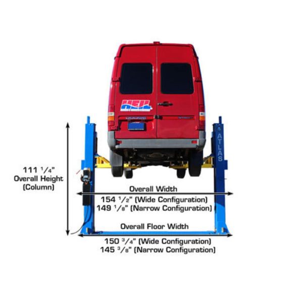 Atlas BP12000X Commercial Grade Baseplate 12,000 lb. Capacity 2-Post Lift - Image 13
