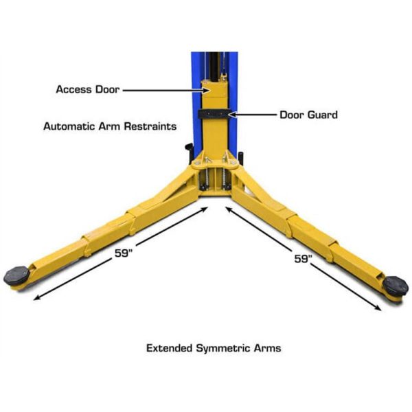 Atlas Platinum PVL12 ALI Certified 12,000 lb. Capacity 2-Post Lift - Image 4