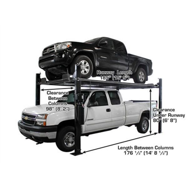 Atlas Garage PRO8000EXT-L Extra Tall/Extra Long Portable Hobbyist 8,000 lb. Capacity 4-Post Lift - Image 10