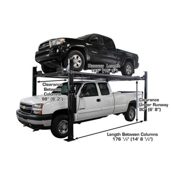 Atlas PRO8000EXT-L 4 Post Lift + RJ35 Sliding Jacks Combo - Image 11
