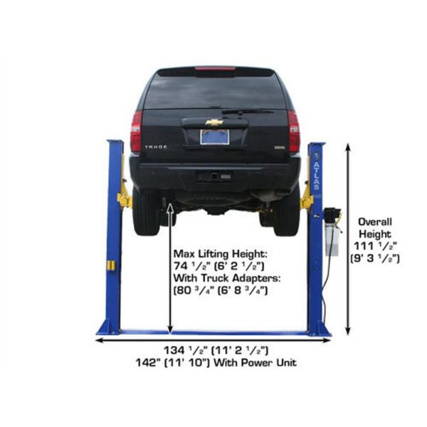 Atlas 9KBPX Baseplate 9,000 lb. Capacity 2-Post Lift - Image 7