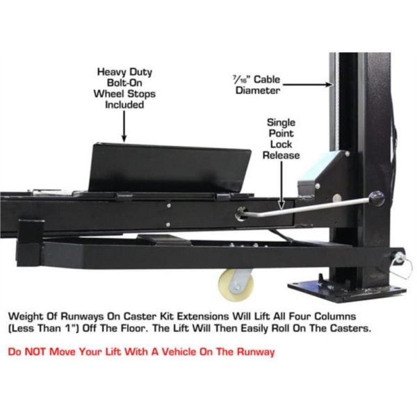 Atlas Apex 9 ALI Certified 9,000 lb. Capacity 4-Post Lift - Image 10