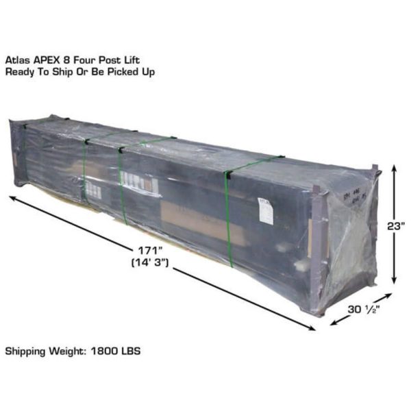 Atlas ALI Certified APEX 8 4 Post Lift + RJ35 Sliding Jacks Combo - Image 6