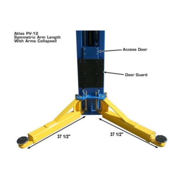 Atlas PV12PX Commercial Grade Overhead 12,000 lb. Capacity 2-Post Lift - Image 7