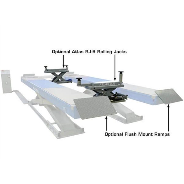 Atlas 12ASL Alignment Scissor Lift and RJ-6 Rolling Jacks Combo - Image 10