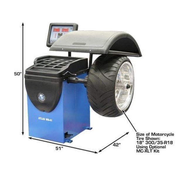Atlas TC229 Rim Clamp Tire Changer + WB41 Wheel Balancer Combo Package - Image 9