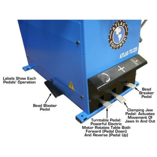 Atlas TC229 Tire Changer w/Dual Arms - Image 8
