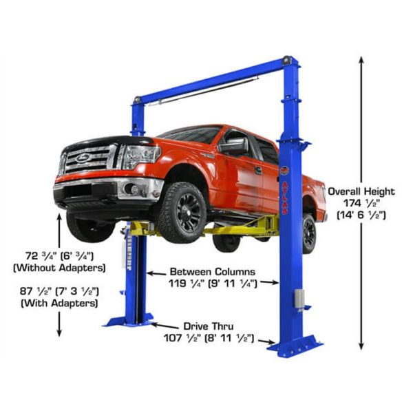 Atlas Platinum PVL15 ALI Certified Commercial Overhead 15,000 lb. Capacity 2-Post Lift - Image 10