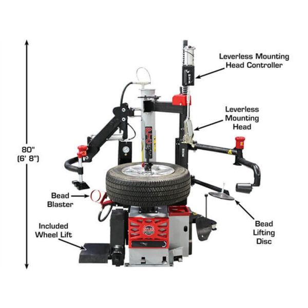 Atlas Platinum PTC500 Center Post Tire Changer w/Adapters - Image 4