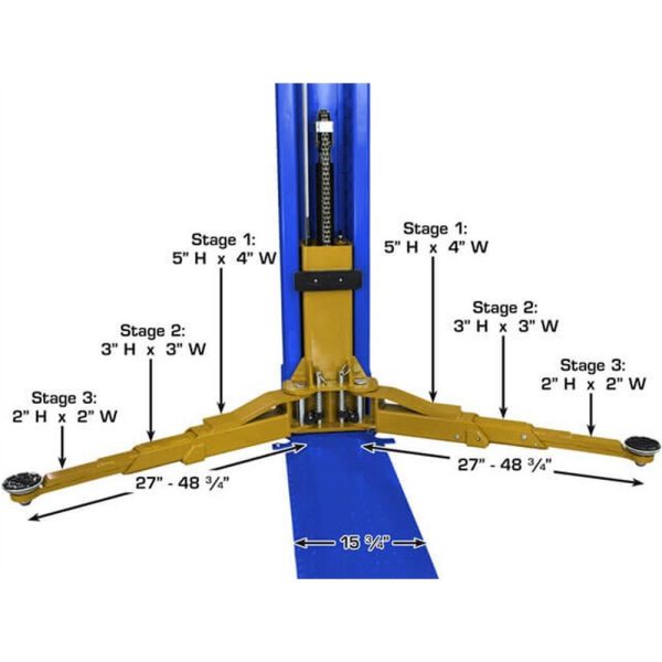 Atlas Platinum PVL9BP ALI Certified Commercial Baseplate 9,000 lb. Capacity 2-Post Lift - Image 11