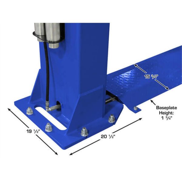 Atlas Platinum PVL9BP ALI Certified Commercial Baseplate 9,000 lb. Capacity 2-Post Lift - Image 12